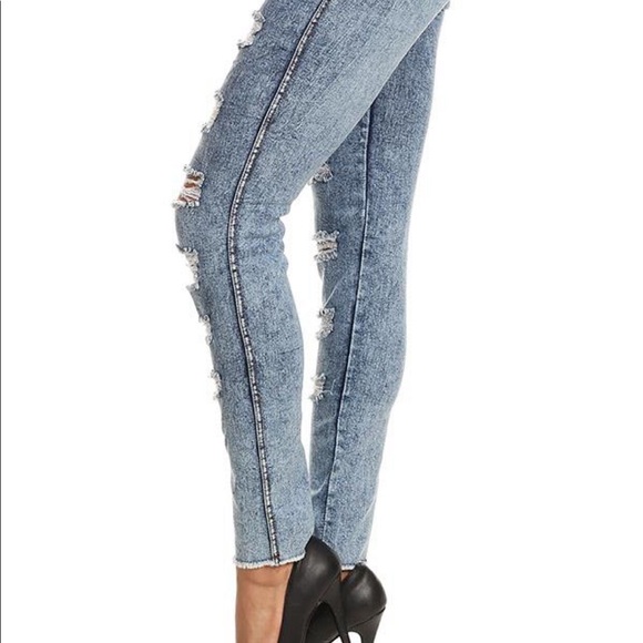 JVINI Stone Wash Distressed Jegging - Picture 3 of 6